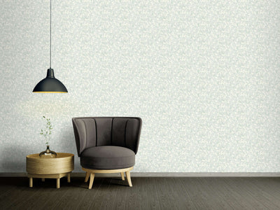 Mat wallpaper with leaf pattern: green, 1372212 AS Creation