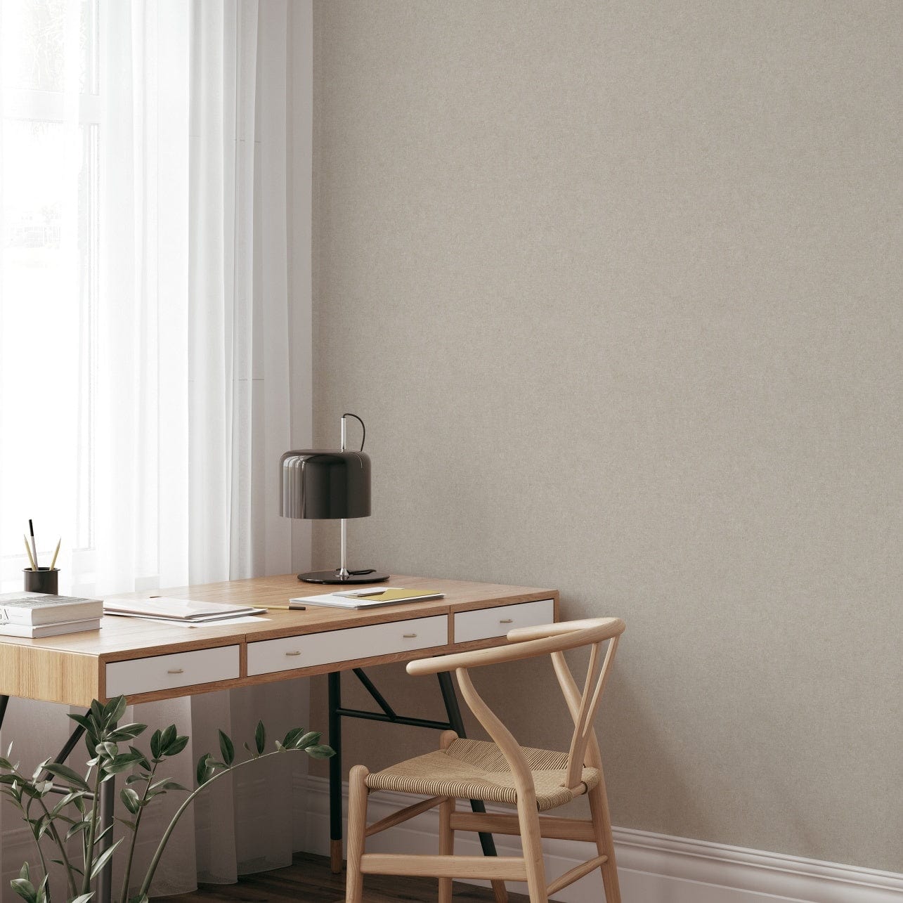 Matētas tapetes taupe krāsā, Erismann, 3765135 Tapetenshop.lv