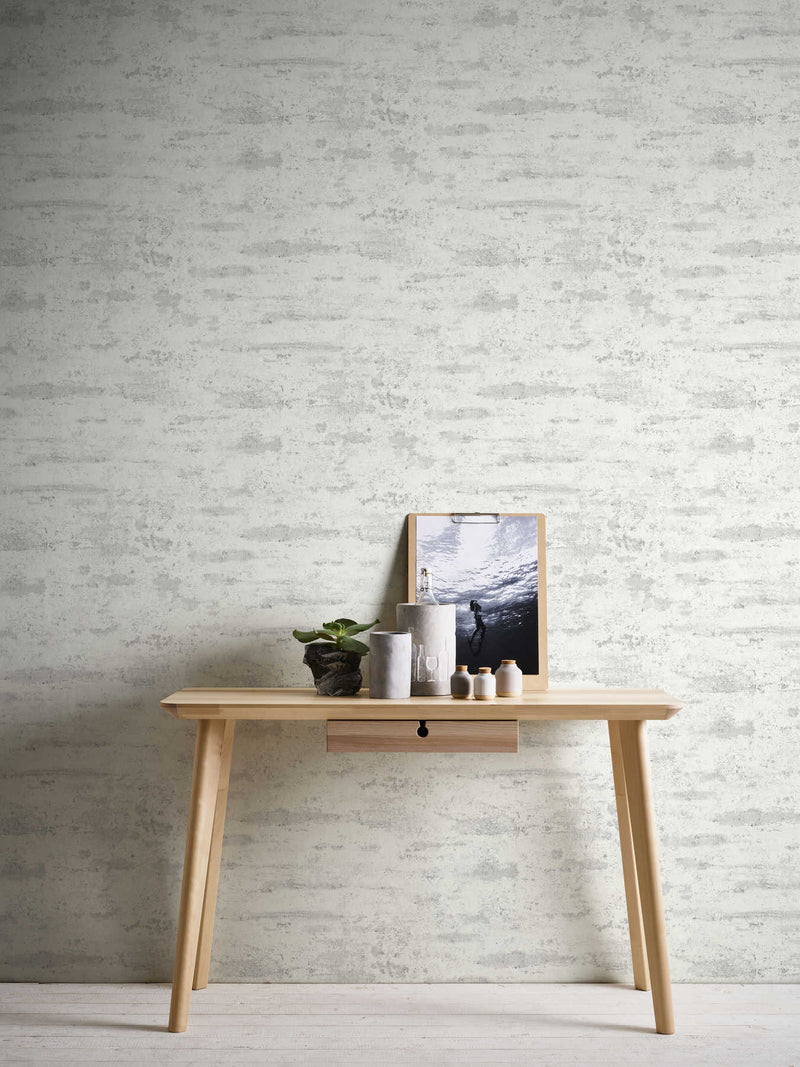 Light grey matt and slightly textured wallpaper, 1332610 AS Creation