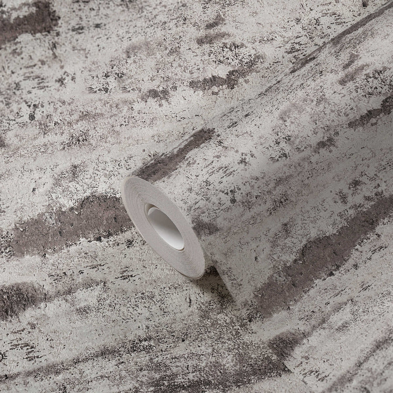 Matt and slightly textured wallpaper in warm grey, 1332613 AS Creation