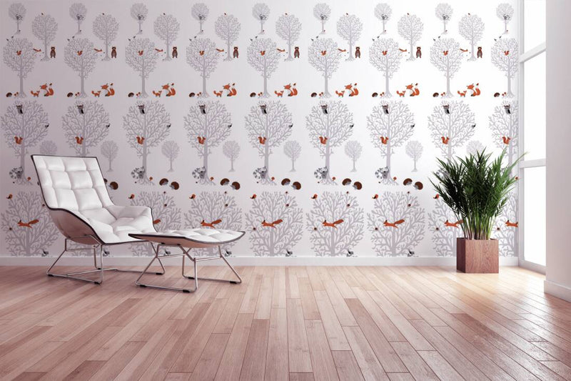 Girls room wallpaper with forest animals 1350635 Without PVC AS Creation