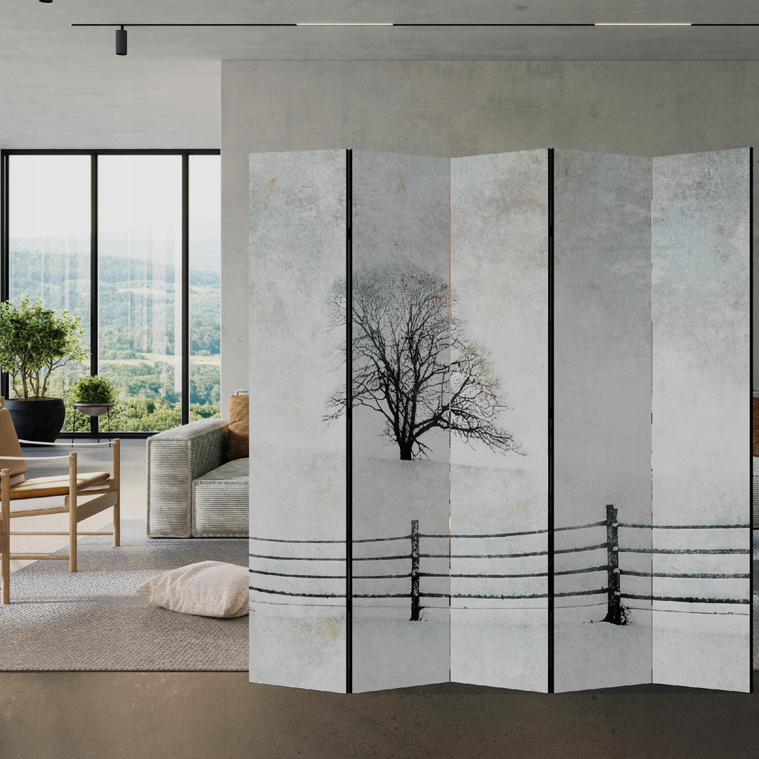 Melnbalts aizslietnis, vienpusējs, 225x172, Ziemas klusums laukos L-ART