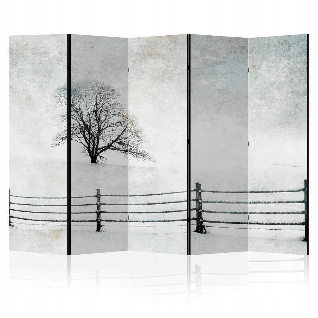 Melnbalts aizslietnis, vienpusējs, 225x172, Ziemas klusums laukos L-ART