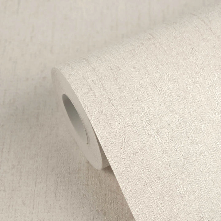 Vienkrāsainas tapetes ar mierīgu faktūru - balta, krēmkrāsas - 3012713 AS Creation