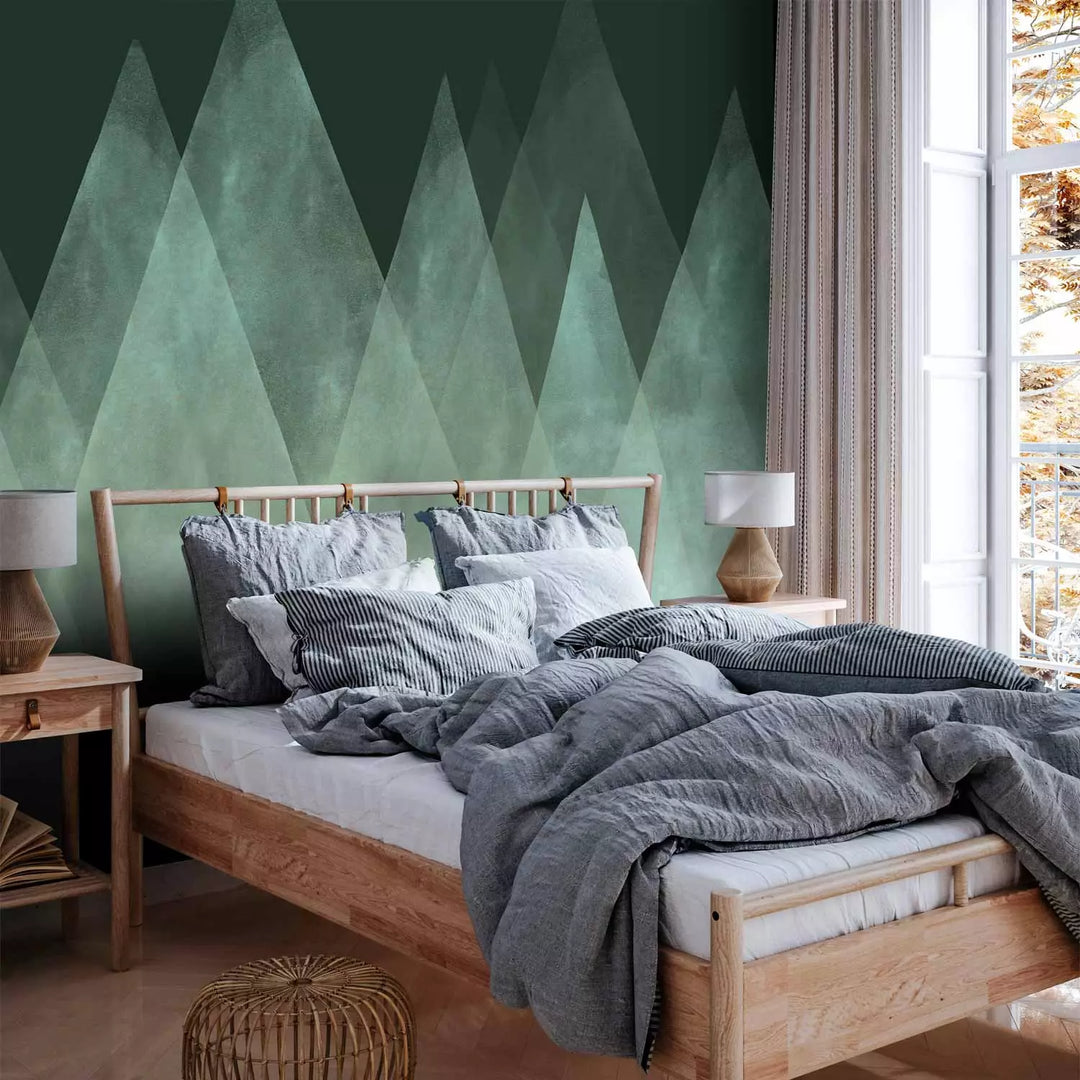 Fototapetai - Tamsių atspalvių peizažas su abstrakcija, 138829