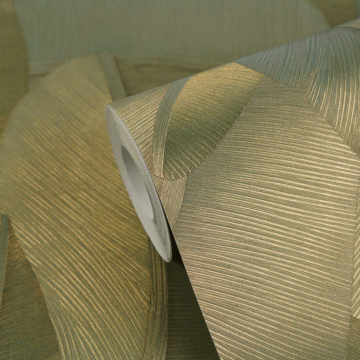 Tapetes ar lielu teksturētu lapu motīvu - zaļā - 3007572 AS Creation