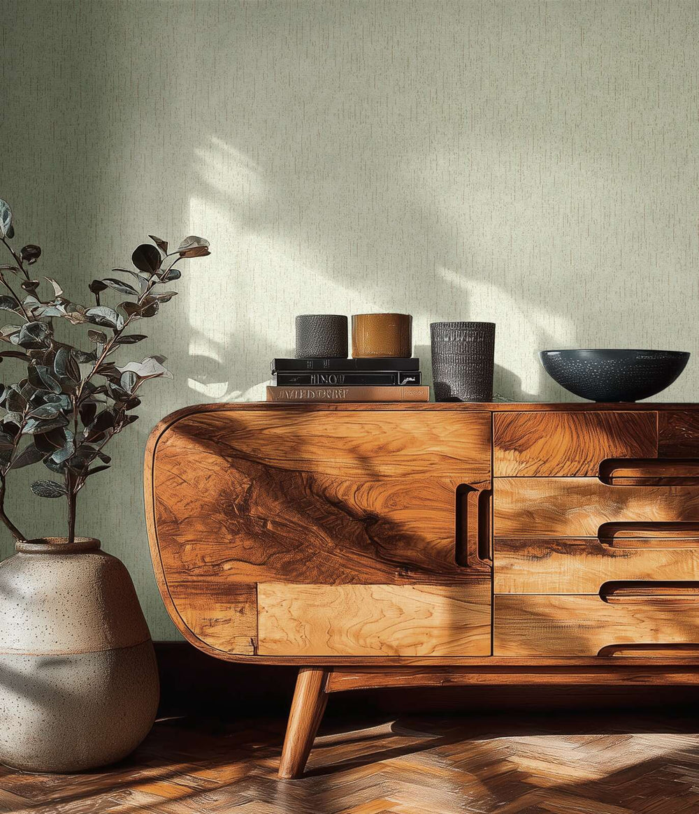 Vienkrāsainas tapetes ar vienmērīgu tekstūru - zaļa - 3012717 AS Creation