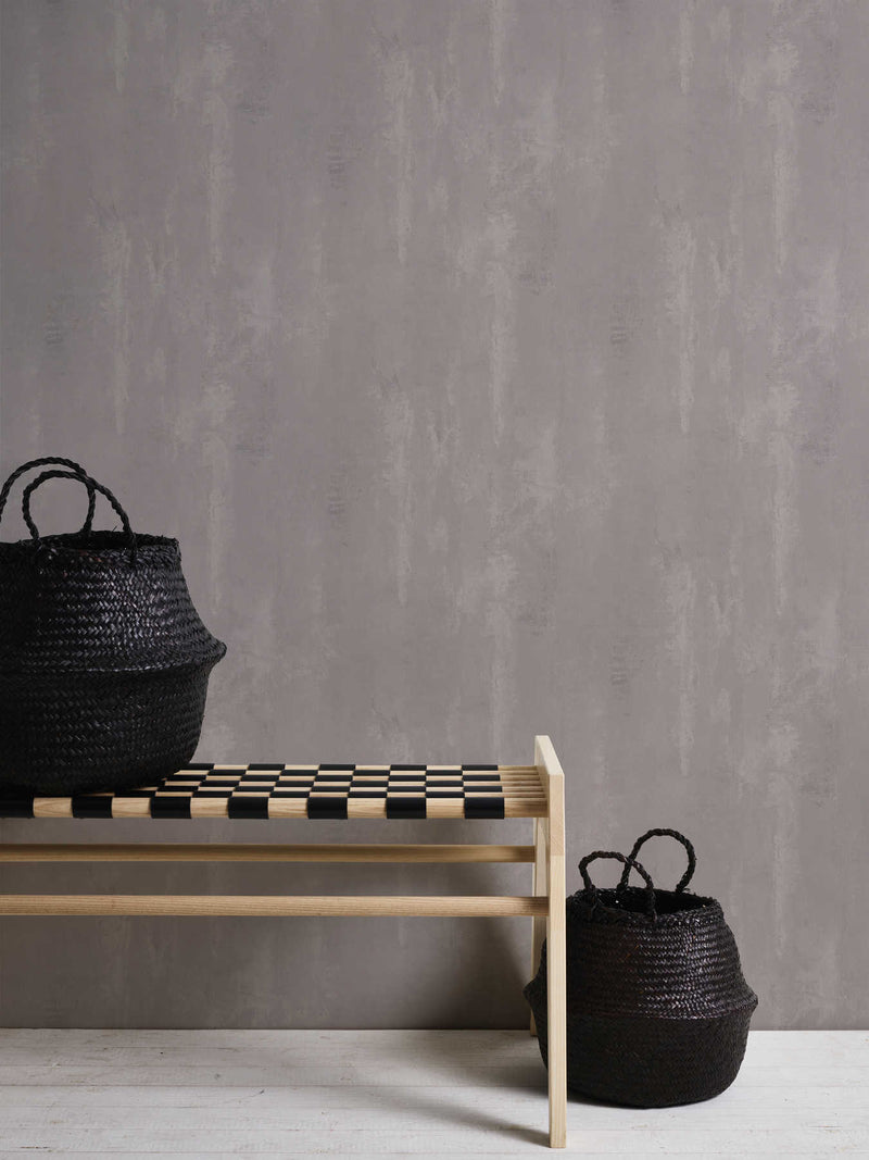 Non-woven wallpaper with concrete look in grey, 1332551 AS Creation