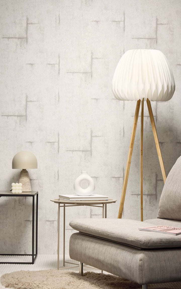 Neaustas tapetes ar betona izskatu un maigu vintāža šarmu | gaiši pelēkā | 3010503 AS Creation