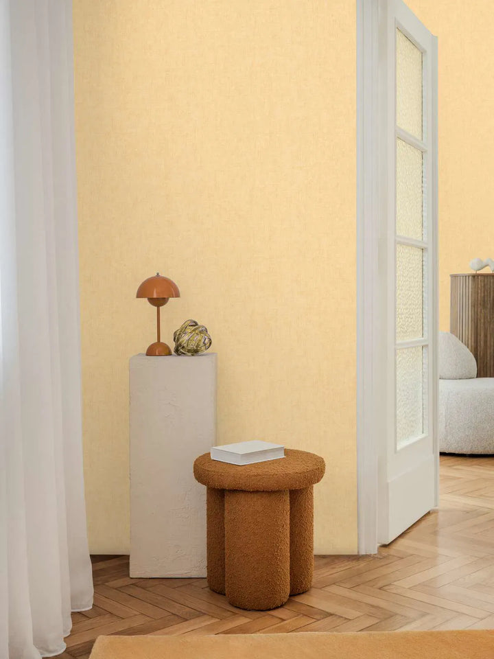 Neaustas tapetes ar dabisku tekstila faktūru | dzeltenā | 3011067 AS Creation