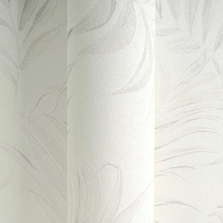 Neaustas tapetes ar delikātu tropu motīvu | baltā krāsā | 3011051 AS Creation