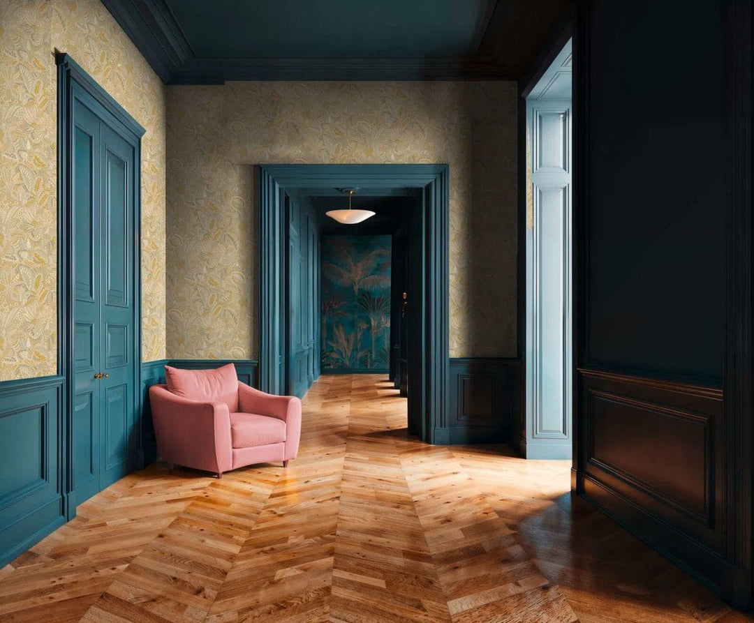 Tapetes ar harmonisku augu motīvu un lapām | bēša, krēmkrāsa AS Creation