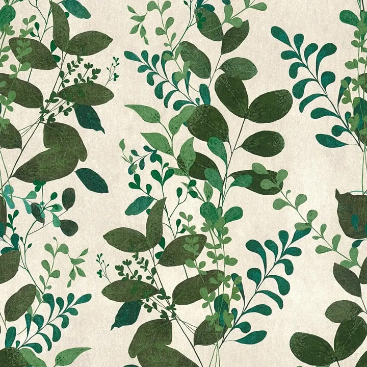 Neaustas tapetes ar lapainiem zariem | zaļā - 3012474 AS Creation