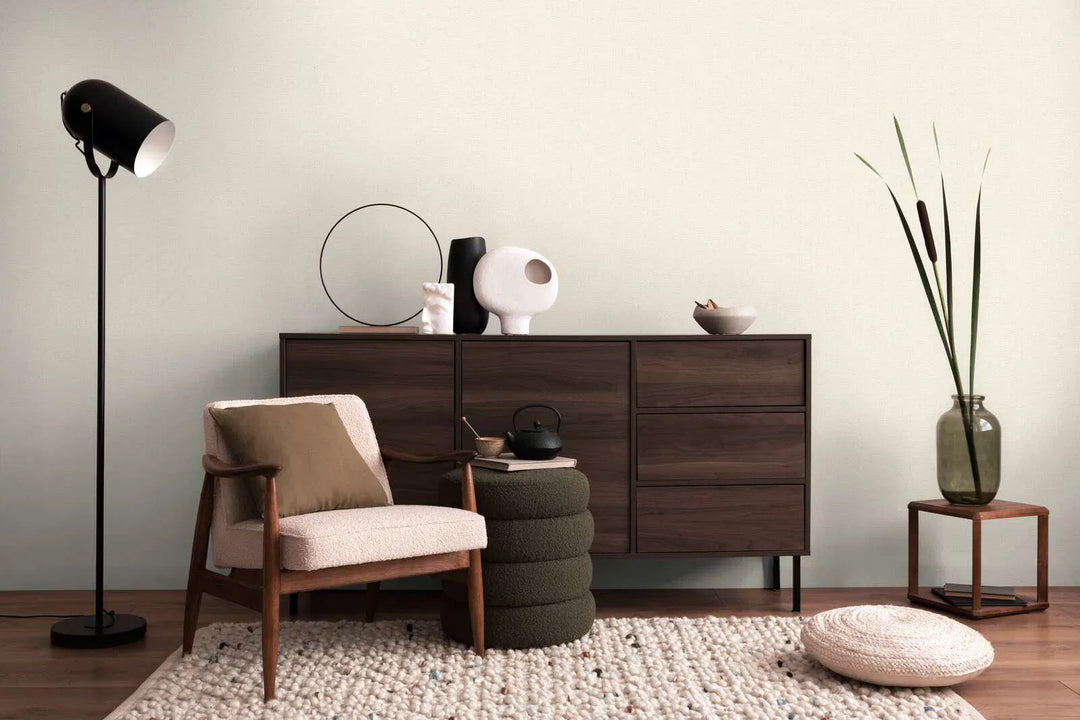 Neaustas tapetes ar maigu virsmas tekstūru | silti baltā, krēmkrāsā, zelta | 3010174 AS Creation