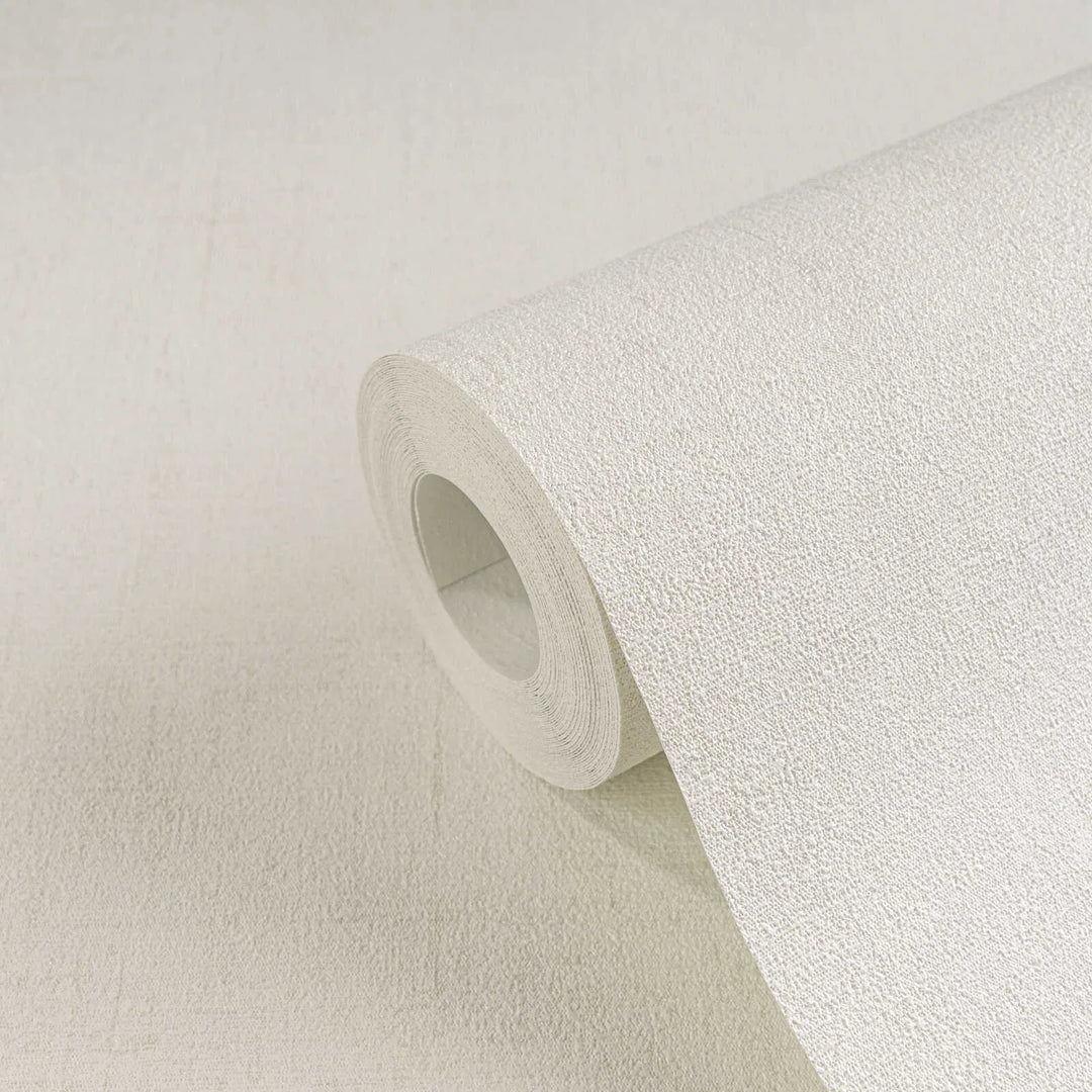 Neaustas tapetes ar minimālistisku tekstila izskatu| krēmkrāsa, balta | 3011071 AS Creation