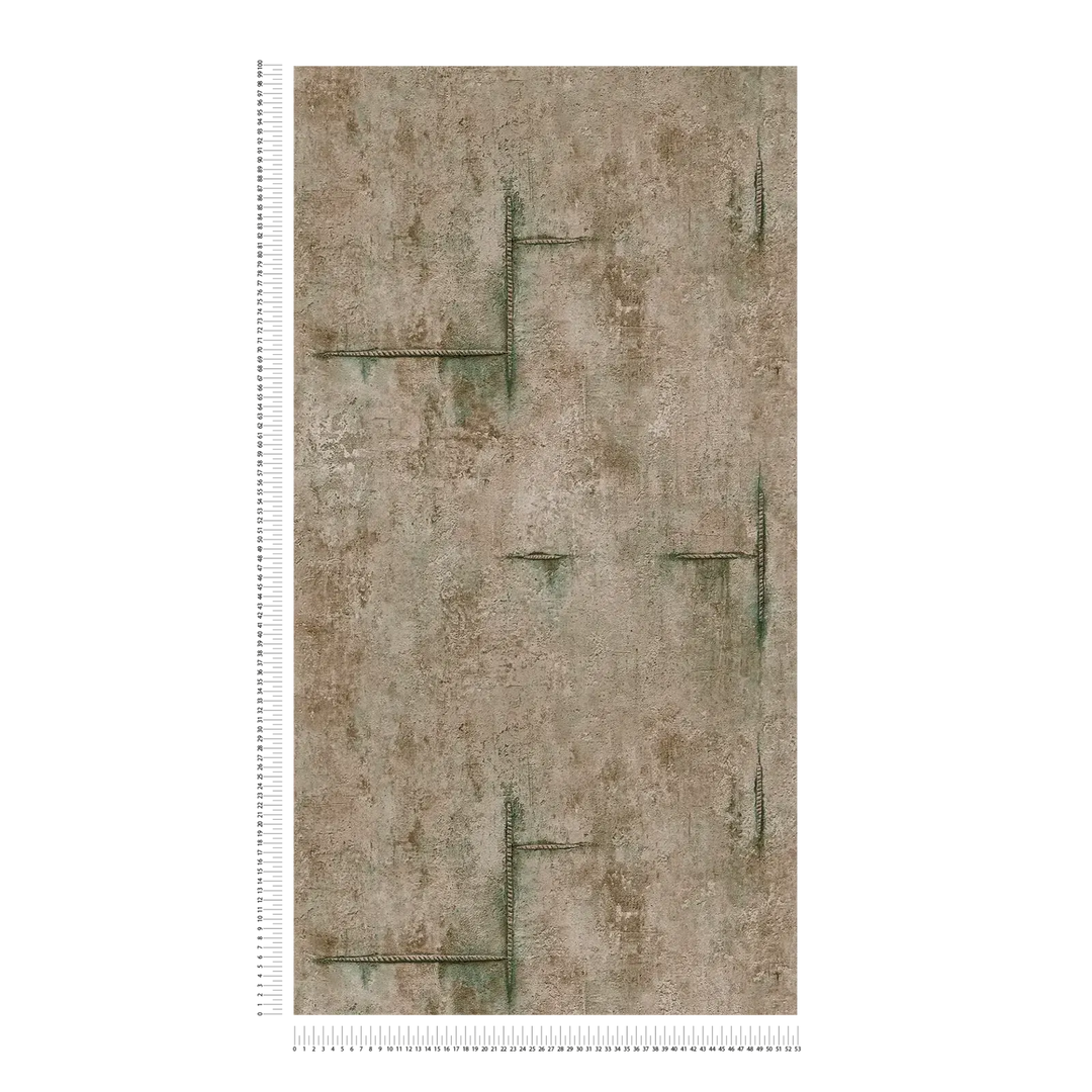 Neaustas tapetes modernam industriālajam stilam | tumši brūnā | 3010506 AS Creation