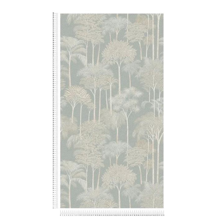 Neaustas tapetes tropiskā stilā ar palmu kokiem zaļā krāsā - 3012106 AS Creation