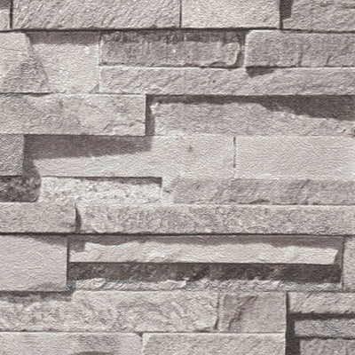 Слегка глянцевые обои с видом каменной стены - серые, 1366102 AS Creation