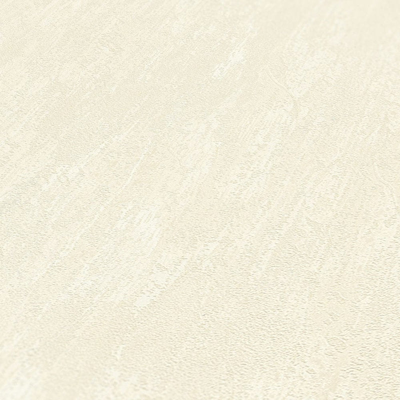 Neitrālas vienkrāsainas tapetes ar apmetuma izskatu - krēmkrāsā, 1327266 AS Creation