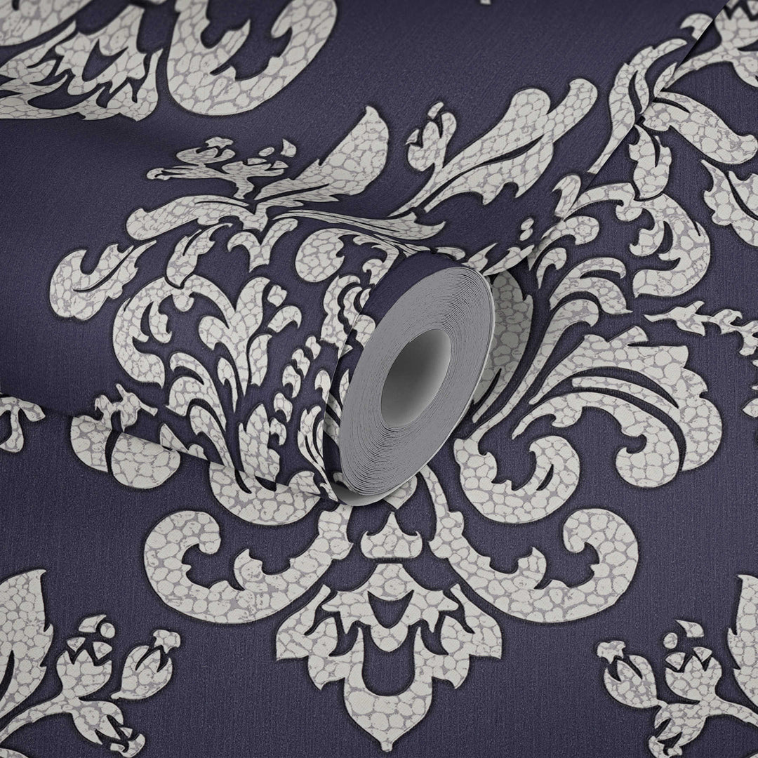 Ornamenta tapetes ar krekinga efektu violetos toņos, 341431 AS Creation