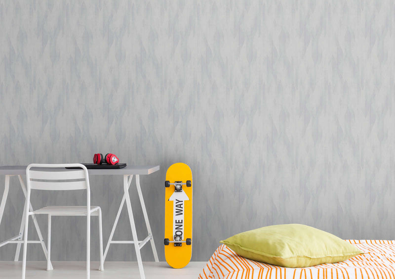 Grey graphic non-woven wallpaper with subtle diamond pattern, 1373604 AS Creation