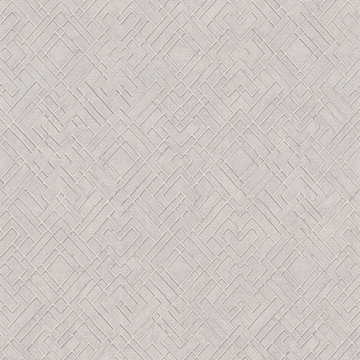 Pelēkas tapetes ar grafisku dizainu un spīdīgam  līnijām - 1366274 AS Creation