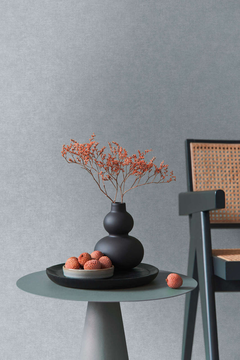 Grey Plain wallpapers with textile look, 1404616 AS Creation