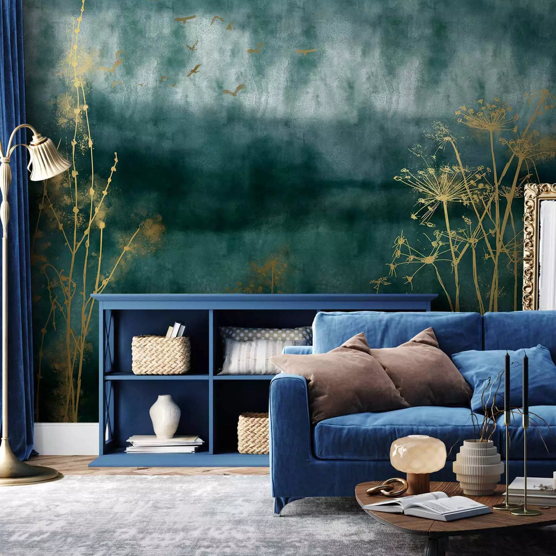 Fototapeet türkiissinine - Golden Grass, 142501