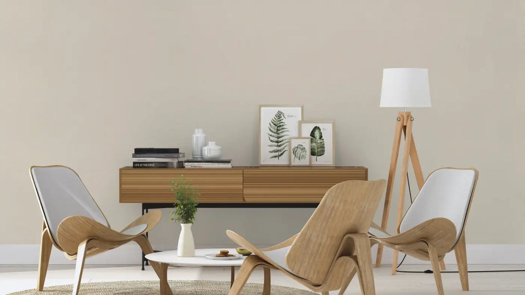 Rasch wallpaper 1554172 | A warm grey-beige shade with a subtle fabric texture