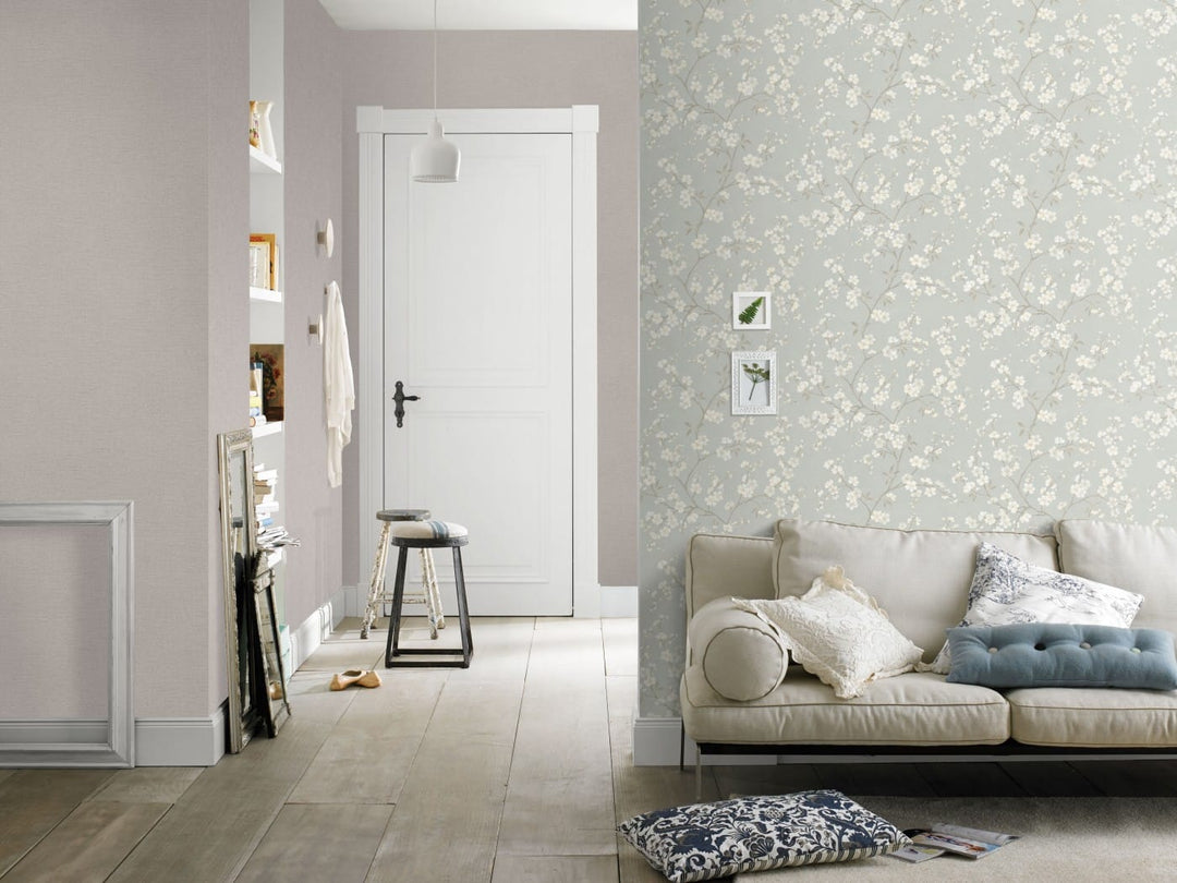 Rasch wallpaper 1562705 | A warm grey shade with a distinctive linen-like texture