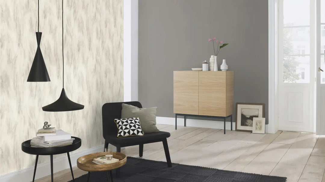 Rasch wallpaper 1562705 | A warm grey shade with a distinctive linen-like texture
