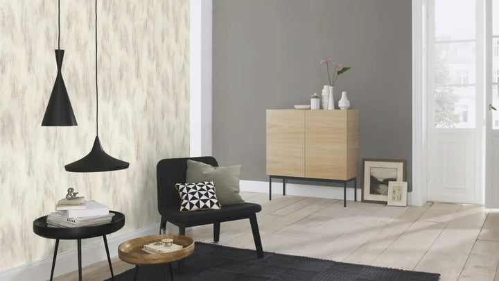 Rasch wallpaper 1562705 | A warm grey shade with a distinctive linen-like texture
