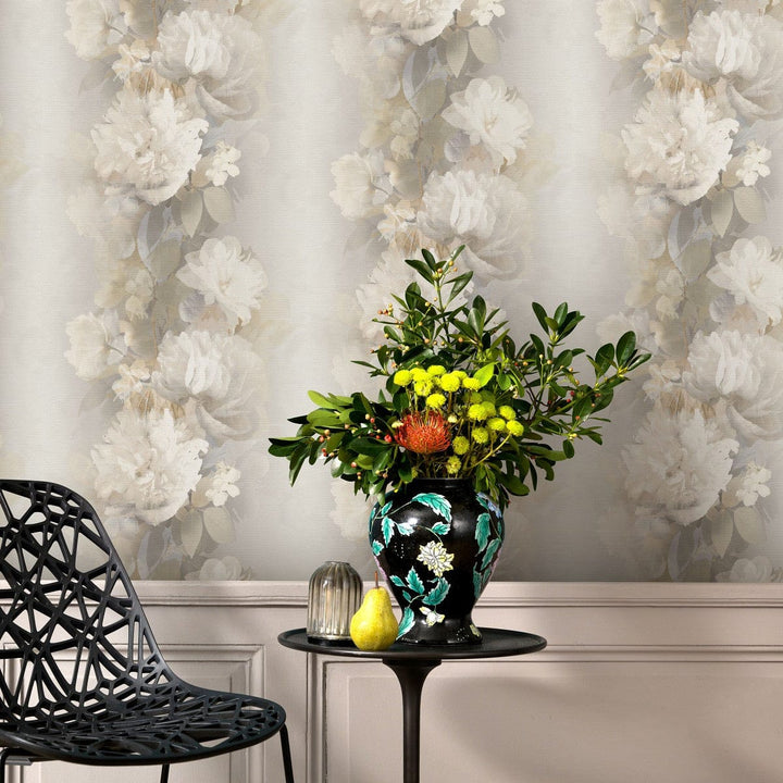 ERISMANN tapetes 4005311: Ziedi, brūns/taupe Erismann