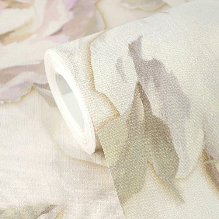 Romantiskas  tapetes ar rožu motīvu - krēmkrāsas, zaļas, rozā, 3012167 AS Creation