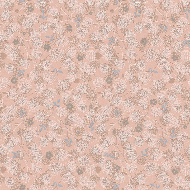 Pink wallpaper with vintage floral pattern, 1373711 AS Creation