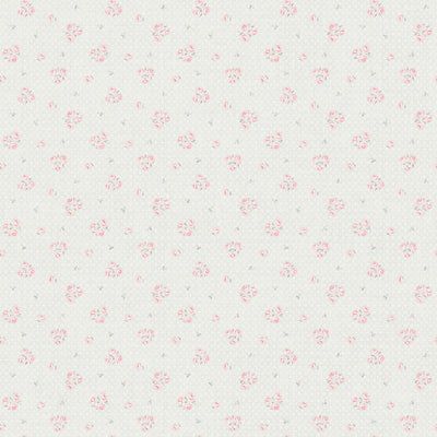 Shabby Chic floral wallpaper: light grey and pink- 1373021 AS Creation