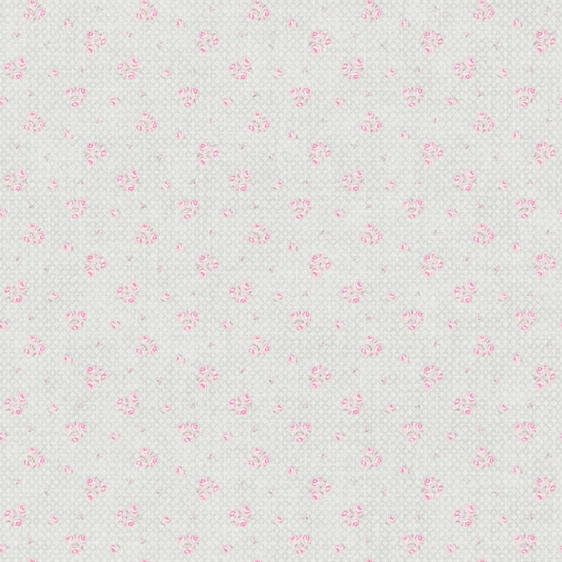 "Shabby Chic" gėlių tapetai: pilka ir rožinė - 1373020 AS Creation