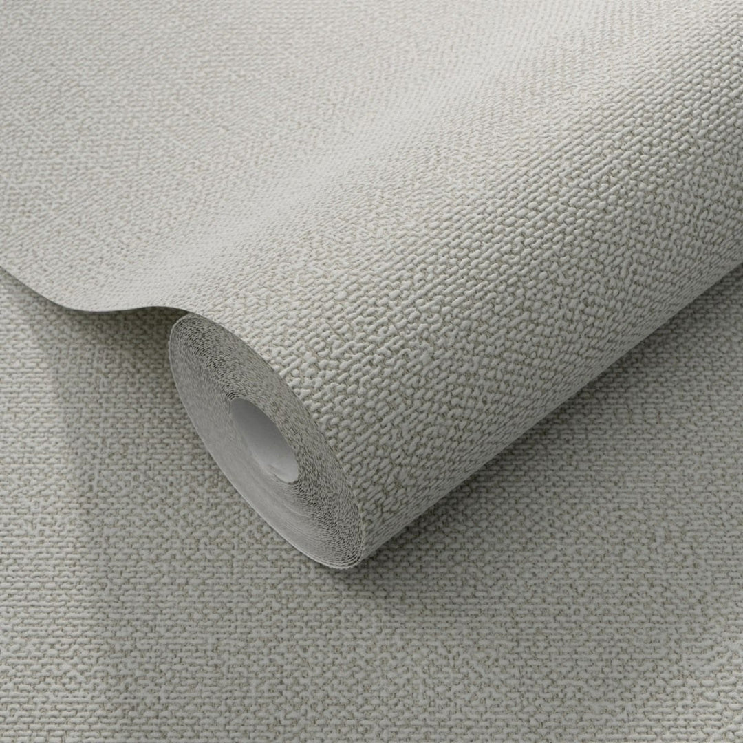 Warm grey Erismann non-woven wallpaper with a structured fabric texture, 3773501