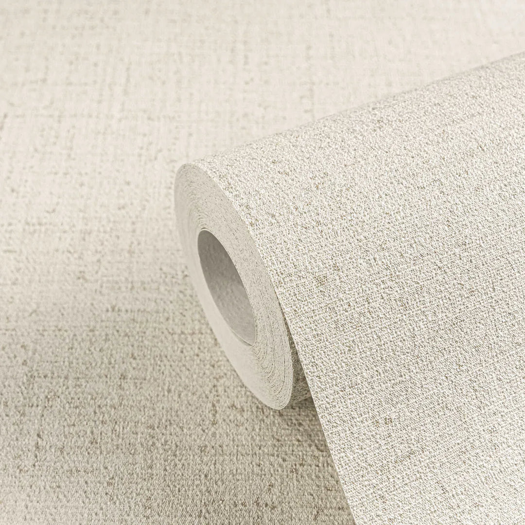 Smalkas tekstūras neaustas tapetes ar maigu spīdumu maigā, siltā krēmkrāsā | 3010210 AS Creation