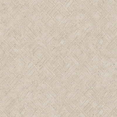 Beige wallpaper with Art Deco line pattern, 1366272 AS Creation