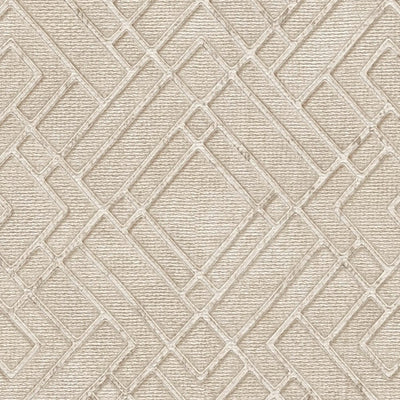 Beige tapetti, jossa on Art Deco -viivakuvio, 1366272 AS Creation