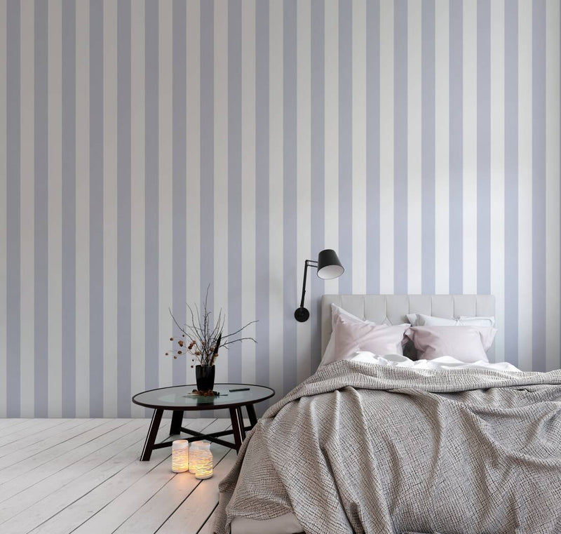 Wallpaper for nursery 1351053 Stripy grey without PVC AS Creation