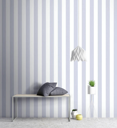 Wallpaper for nursery 1351053 Stripy grey without PVC AS Creation
