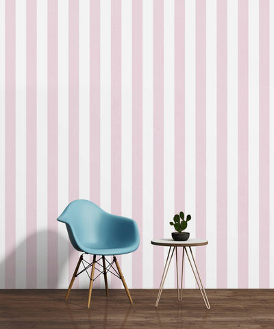 Striped wallpaper for nursery in soft pink 1351052 Without PVC AS Creation