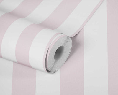 Striped wallpaper for nursery in soft pink 1351052 Without PVC AS Creation