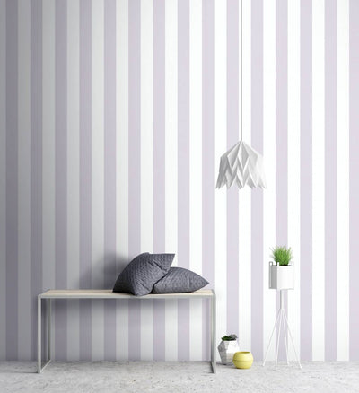 Striped wallpaper for nursery in grey 1351054 Without PVC AS Creation