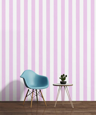 Striped wallpaper for nursery in pink 1351051 Without PVC AS Creation