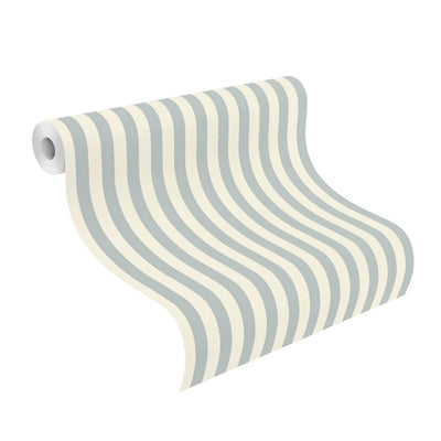 Striped wallpaper RASCH in white and blue, 2131730 AS Creation