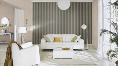 Striped wallpaper RASCH in black and gold, 2131737 AS Creation