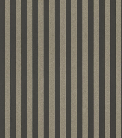 Striped wallpaper RASCH in black and gold, 2131737 AS Creation